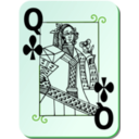 download Guyenne Deck Queen Of Clubs clipart image with 90 hue color