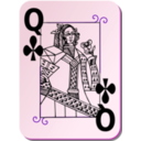 download Guyenne Deck Queen Of Clubs clipart image with 270 hue color