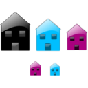download Gloss Home Icon clipart image with 315 hue color
