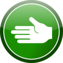 Green Cirlce Hand Icon