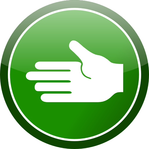 Green Cirlce Hand Icon