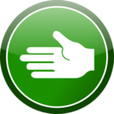 download Green Cirlce Hand Icon clipart image with 0 hue color