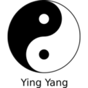 download Ying Yang clipart image with 0 hue color