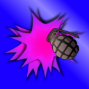download Grenade Explosion clipart image with 270 hue color