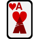 download Ace Of Hearts clipart image with 0 hue color