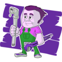 download Plumber clipart image with 270 hue color