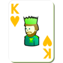 download White Deck King Of Hearts clipart image with 45 hue color