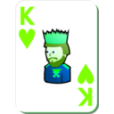download White Deck King Of Hearts clipart image with 90 hue color