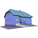 download House 3 clipart image with 180 hue color