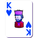 download White Deck King Of Hearts clipart image with 225 hue color