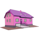download House 3 clipart image with 270 hue color