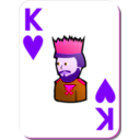 download White Deck King Of Hearts clipart image with 270 hue color