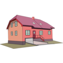 download House 3 clipart image with 315 hue color