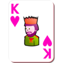 download White Deck King Of Hearts clipart image with 315 hue color
