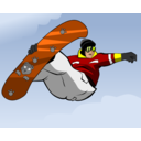 download Snowboarder clipart image with 0 hue color