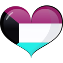 download Kuwait Heart Flag clipart image with 180 hue color