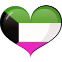download Kuwait Heart Flag clipart image with 315 hue color