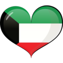 download Kuwait Heart Flag clipart image with 0 hue color