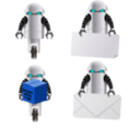 download Robot Carrying Things clipart image with 180 hue color
