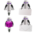 download Robot Carrying Things clipart image with 270 hue color