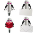 download Robot Carrying Things clipart image with 315 hue color