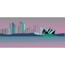 download Sydney Skyline clipart image with 135 hue color