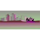 download Sydney Skyline clipart image with 270 hue color
