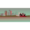 download Sydney Skyline clipart image with 315 hue color