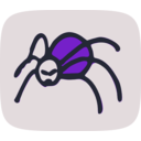 download Spider clipart image with 270 hue color