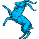 download Goat Rampant clipart image with 135 hue color