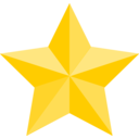 download Star clipart image with 0 hue color