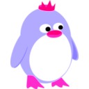 download Princess Penguin clipart image with 270 hue color