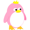 download Princess Penguin clipart image with 0 hue color
