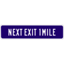 download Next Exit 1 Mile clipart image with 90 hue color
