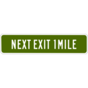 download Next Exit 1 Mile clipart image with 270 hue color