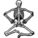 download Skeleton clipart image with 0 hue color