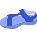 download Sandal clipart image with 180 hue color