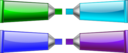 Color Tube Green Blue Purple Cyan