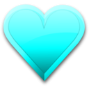 download Heart Icon clipart image with 180 hue color