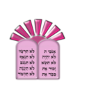 download Ten Commandments clipart image with 270 hue color