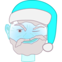 download Santa Winking 1 clipart image with 180 hue color