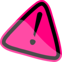 download Warning Sign clipart image with 270 hue color