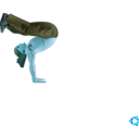 download Handstand clipart image with 180 hue color