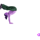 download Handstand clipart image with 270 hue color