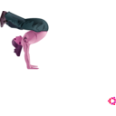 download Handstand clipart image with 315 hue color