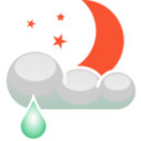 download Meteo Notte Piovosa clipart image with 315 hue color