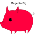download Magenta Pig clipart image with 45 hue color