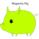 download Magenta Pig clipart image with 135 hue color