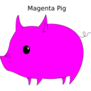 download Magenta Pig clipart image with 0 hue color