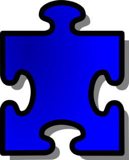 Blue Jigsaw Piecev13